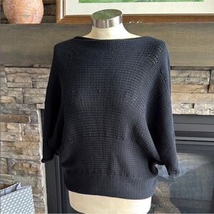 Tommy Bahama Elegant Black Knit Poncho